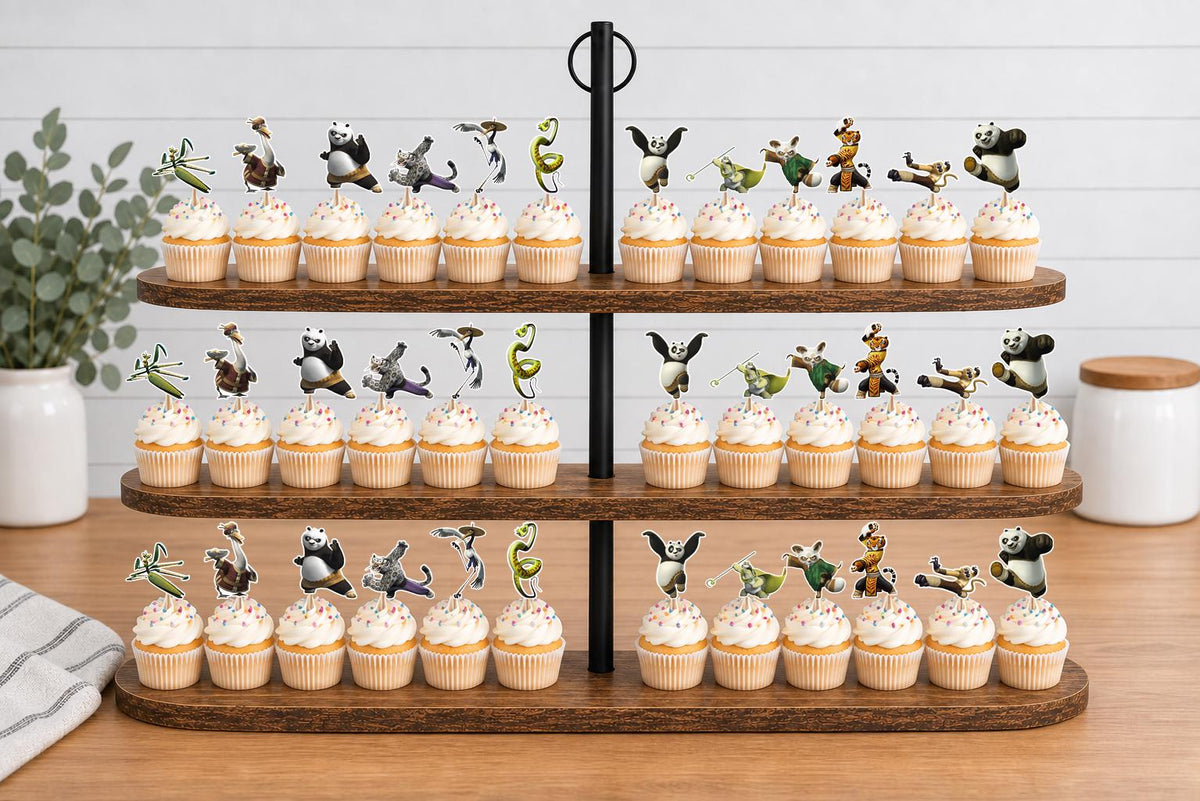Kung Fu Panda Cupcake Toppers 12pc, 24pc, 36pc