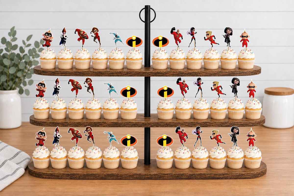 The Incredibles Cupcake Toppers 12pc, 24pc, 36pc