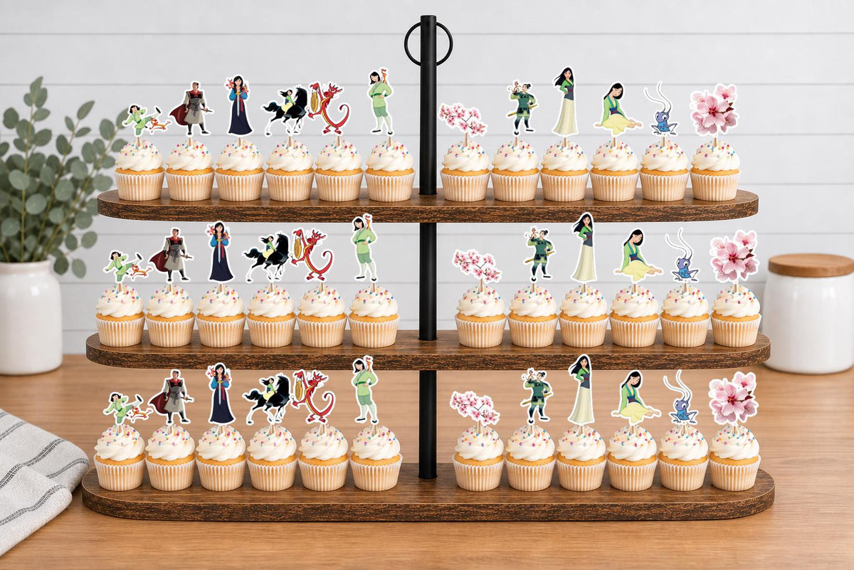 Mulan Cupcake Toppers 12pc, 24pc, 36pc