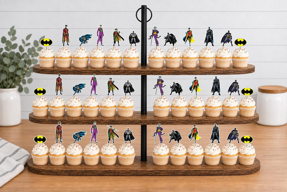 Batman Cupcake Toppers 12pc, 24pc, 36pc