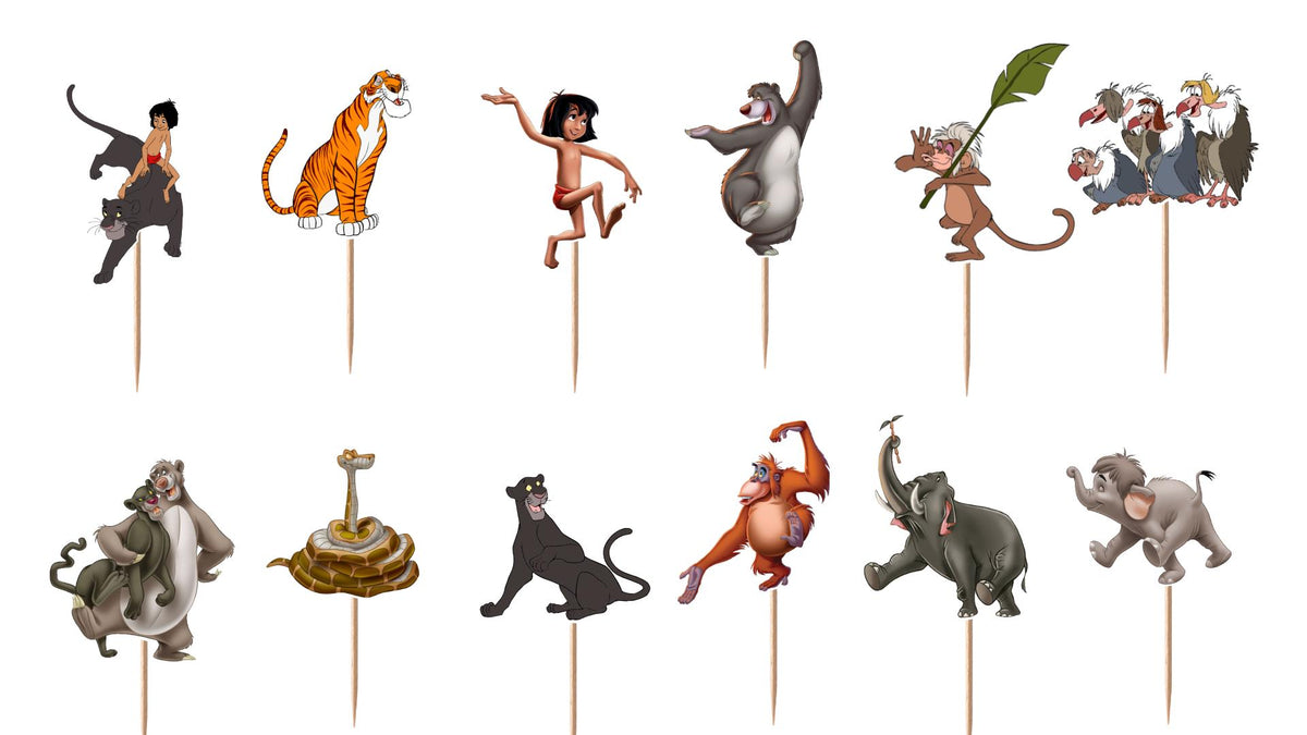 The Jungle Book Cupcake Toppers 12pc, 24pc, 36pc