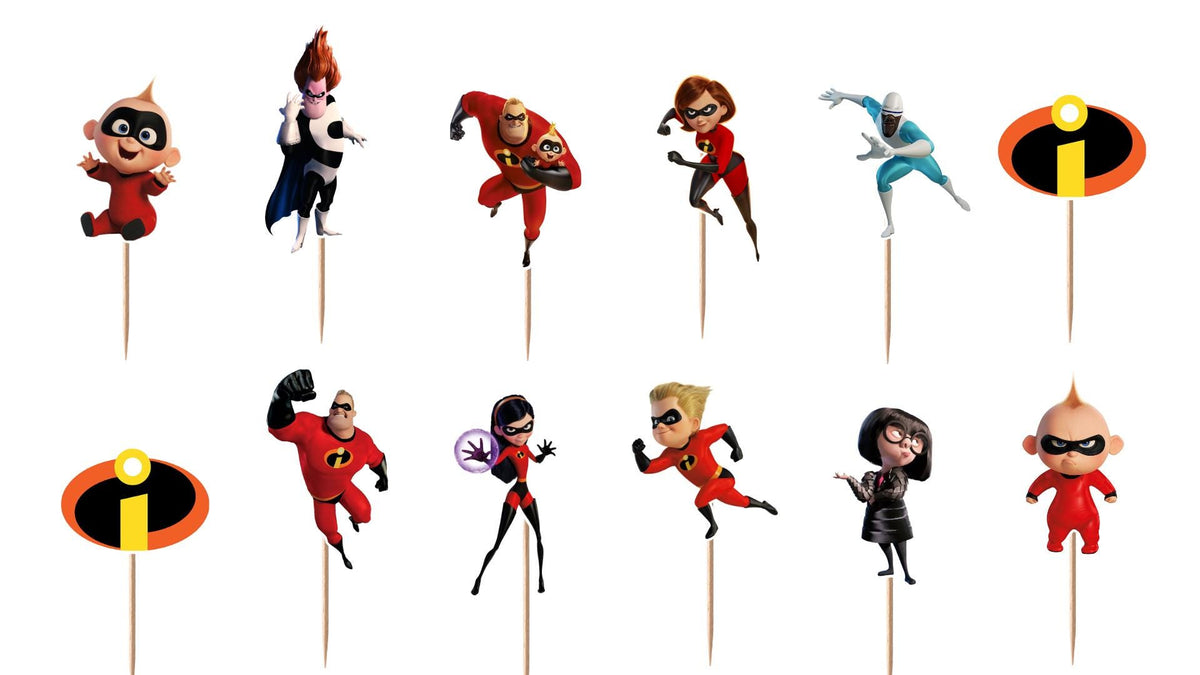 The Incredibles Cupcake Toppers 12pc, 24pc, 36pc