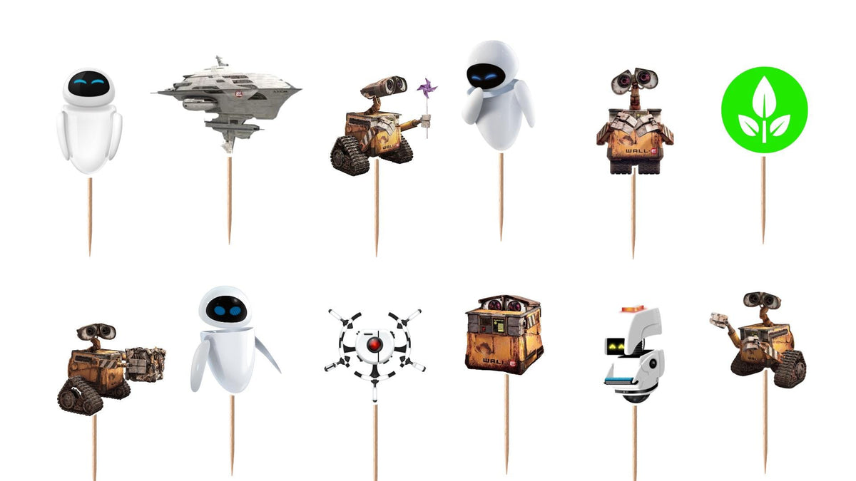Wall-E Cupcake Toppers 12pc, 24pc, 36pc