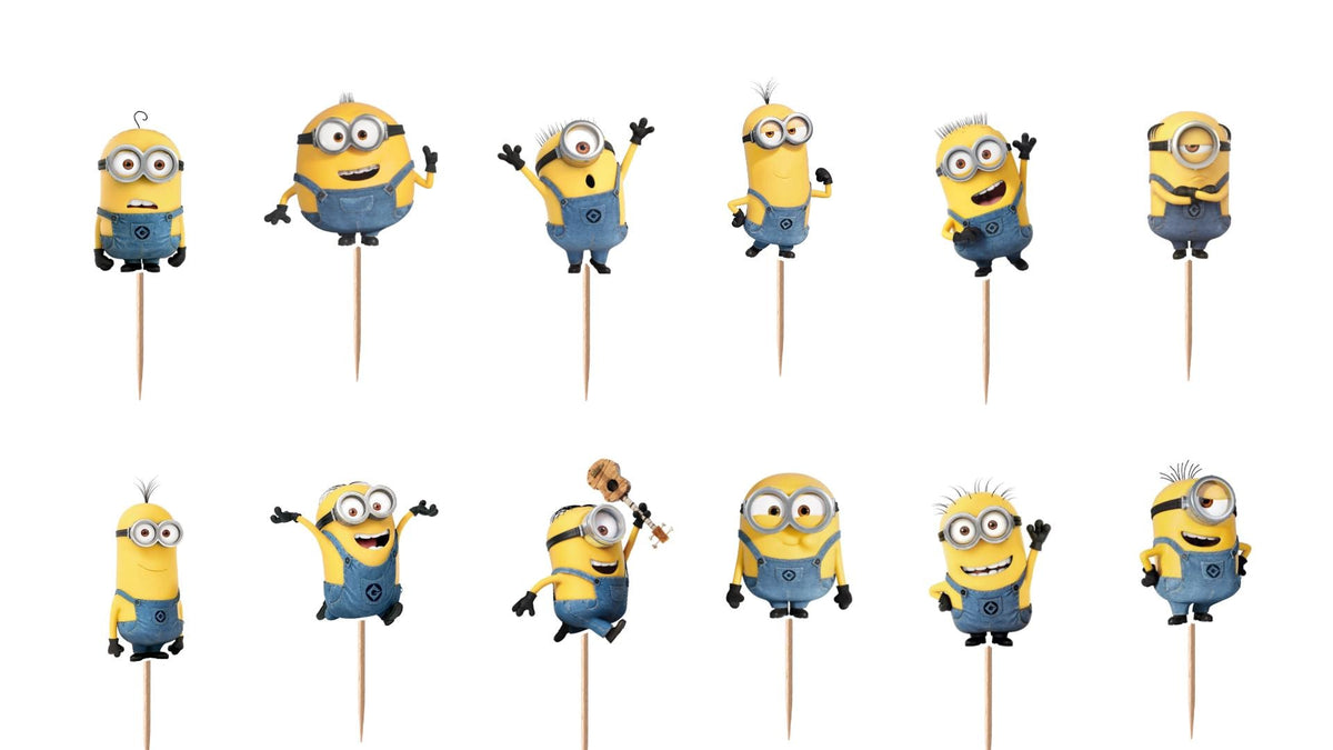 Minions Cupcake Toppers 12pc, 24pc, 36pc