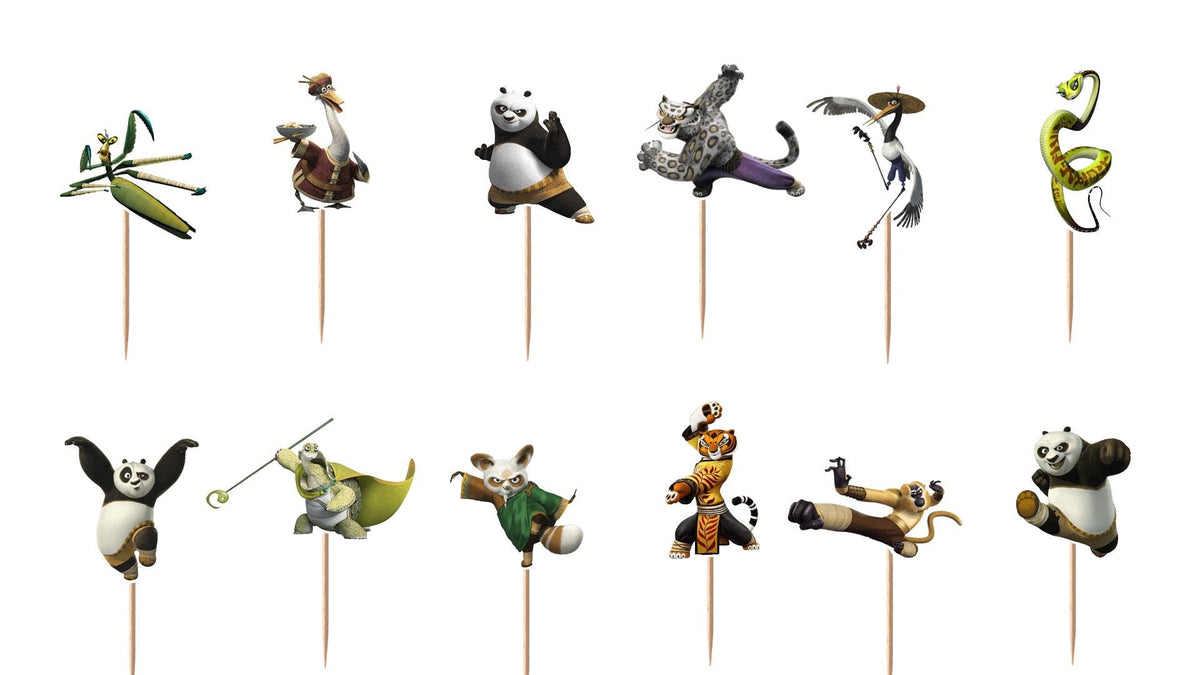 Kung Fu Panda Cupcake Toppers 12pc, 24pc, 36pc