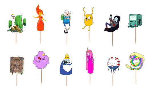 Adventure Time Cupcake Toppers 12pc, 24pc, 36pc