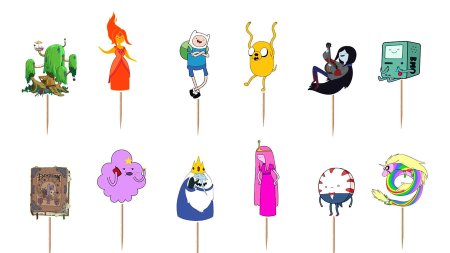Adventure Time Cupcake Toppers 12pc, 24pc, 36pc