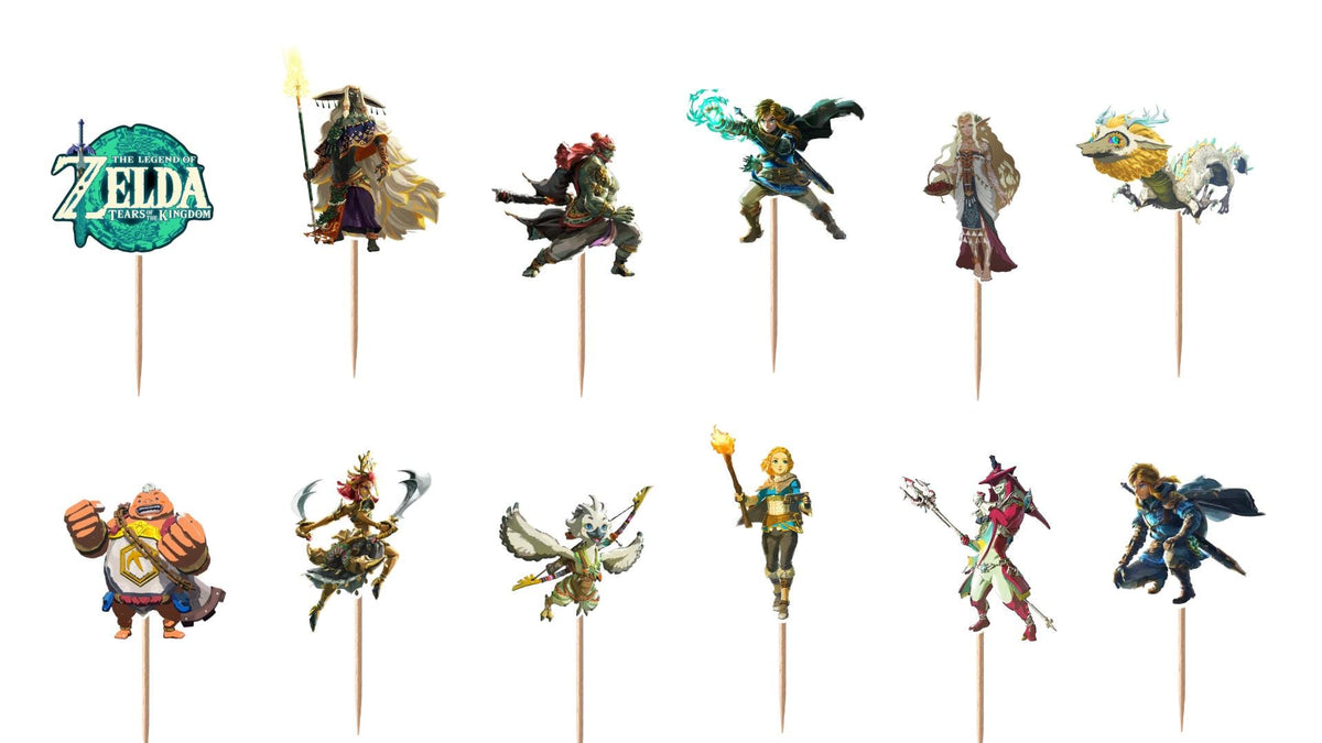 Zelda Tears of the Kingdom Cupcake Toppers 12pc, 24pc, 36pc