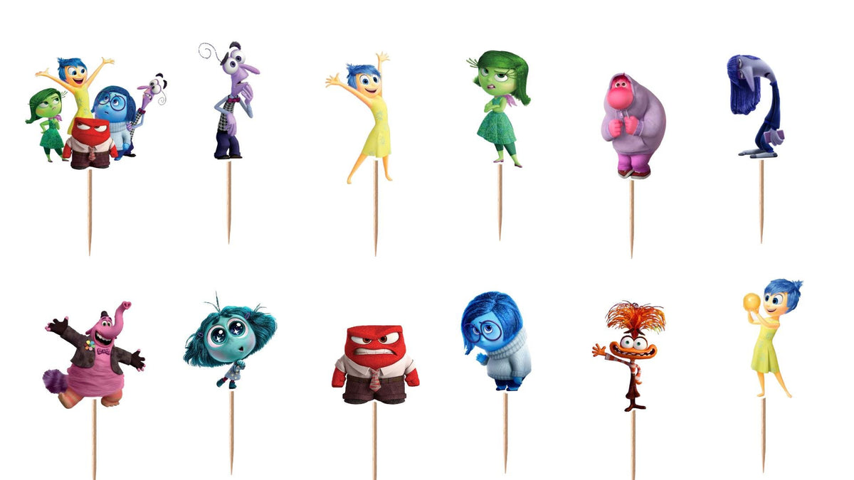 Inside Out Cupcake Toppers 12pc, 24pc, 36pc