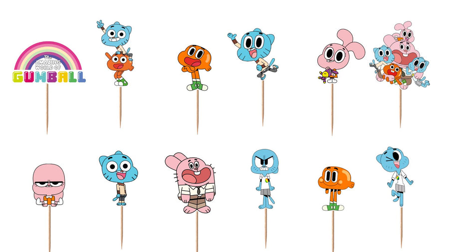 Amazing World of Gumball Cupcake Toppers 12pc, 24pc, 36pc