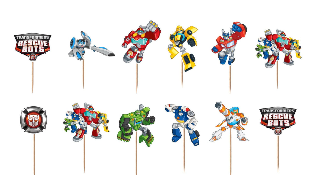 Rescue Bots Cupcake Toppers 12pc, 24pc, 36pc