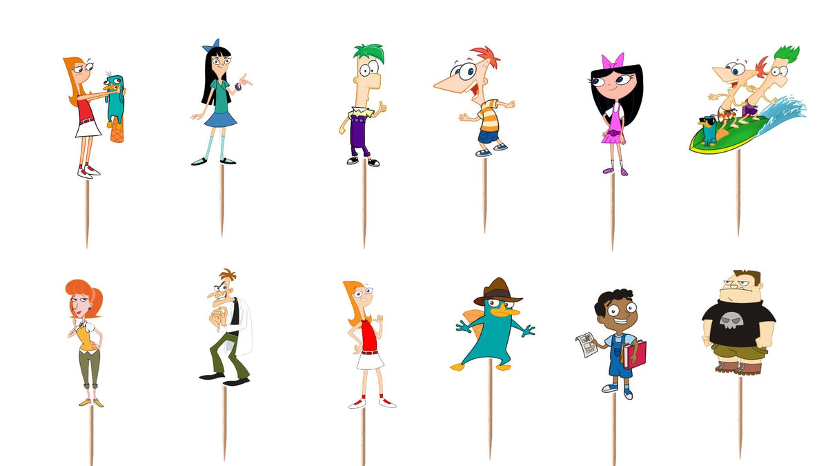 Phineas and Ferb Cupcake Toppers 12pc, 24pc, 36pc