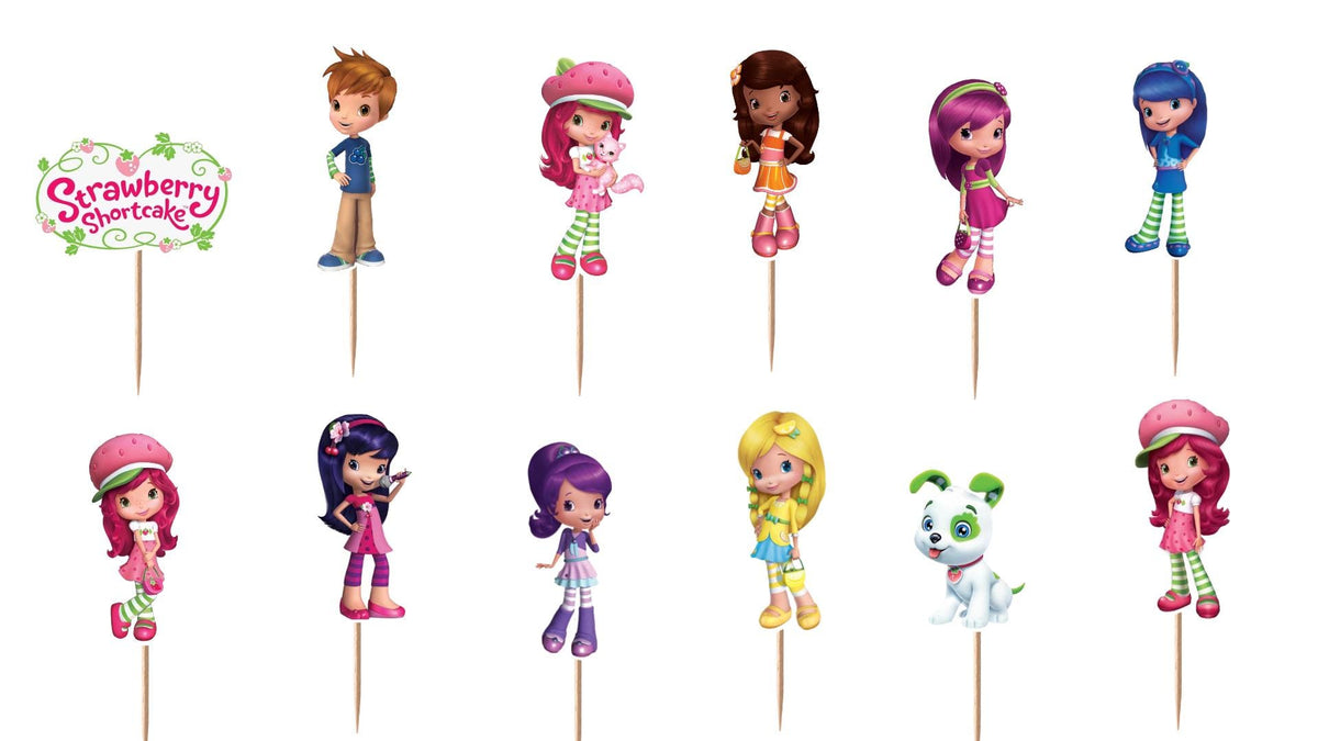 Strawberry Shortcake & Friends Cupcake Toppers 12pc, 24pc, 36pc
