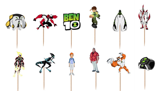Ben 10 Cupcake Toppers 12pc, 24pc, 36pc