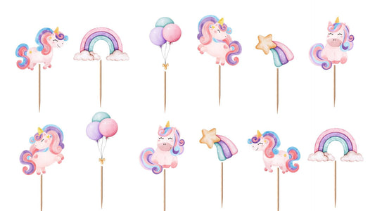 Unicorn Cupcake Toppers 12pc, 24pc, 36pc