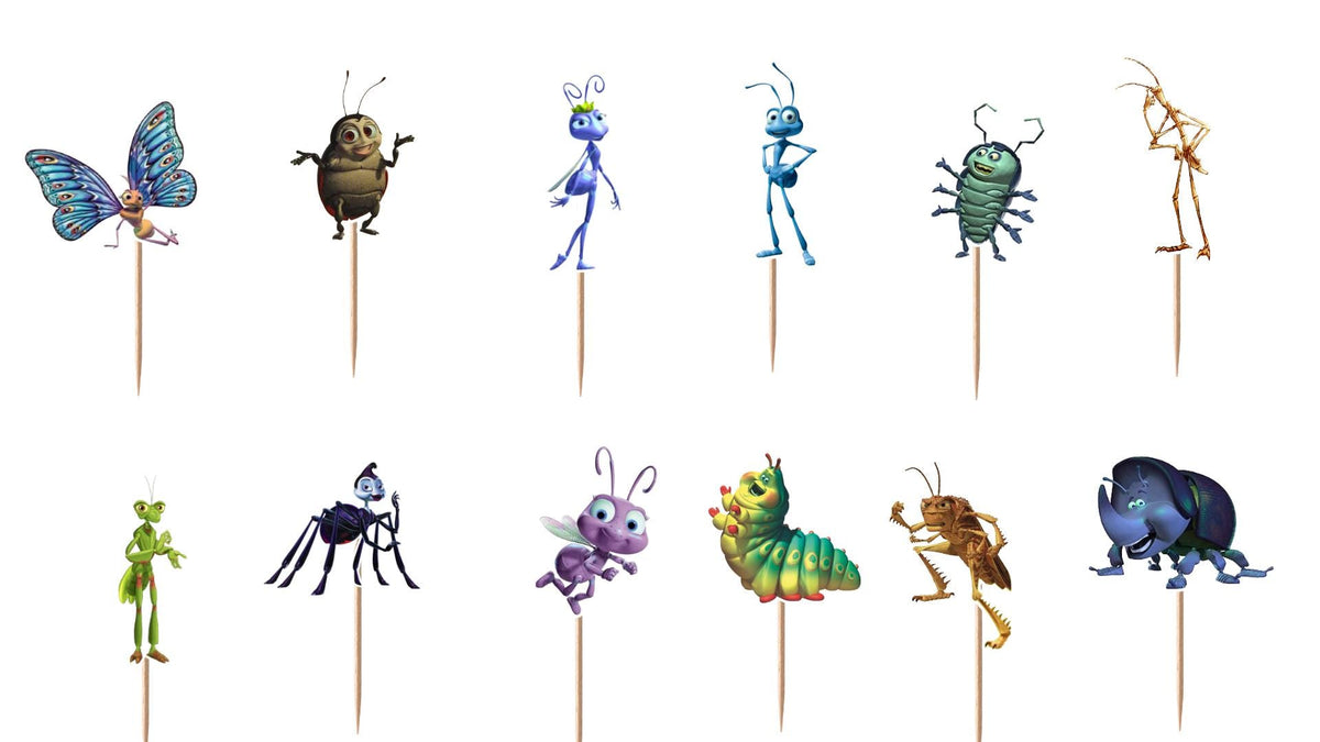 A Bugs Life Cupcake Toppers 12pc, 24pc, 36pc