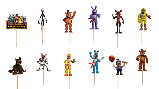 Five Nights At Freddy's Cupcake Toppers 12pc, 24pc, 36pc
