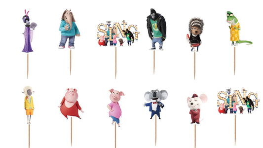 SING Cupcake Toppers 12pc, 24pc, 36pc