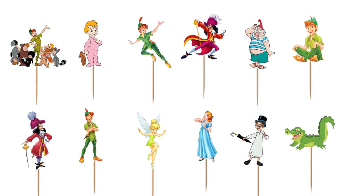 Peter Pan Cupcake Toppers 12pc, 24pc, 36pc