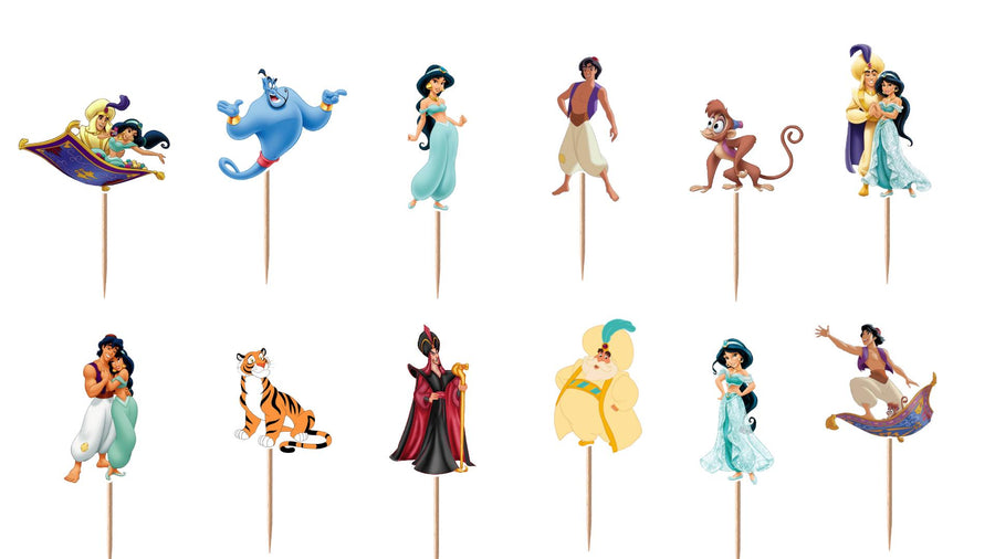 Aladdin Cupcake Toppers 12pc, 24pc, 36pc