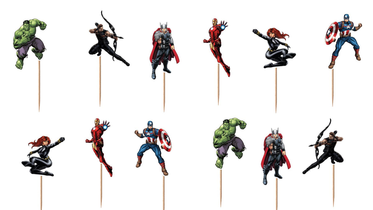 Avengers Cupcake Toppers 12pc, 24pc, 36pc
