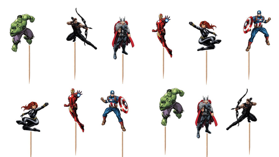 Avengers Cupcake Toppers 12pc, 24pc, 36pc