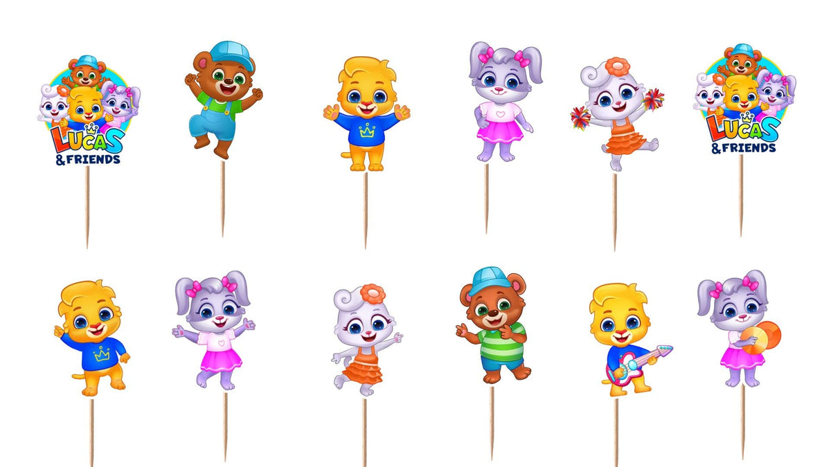 Lucas and Friends Cupcake Toppers 12pc, 24pc, 36pc