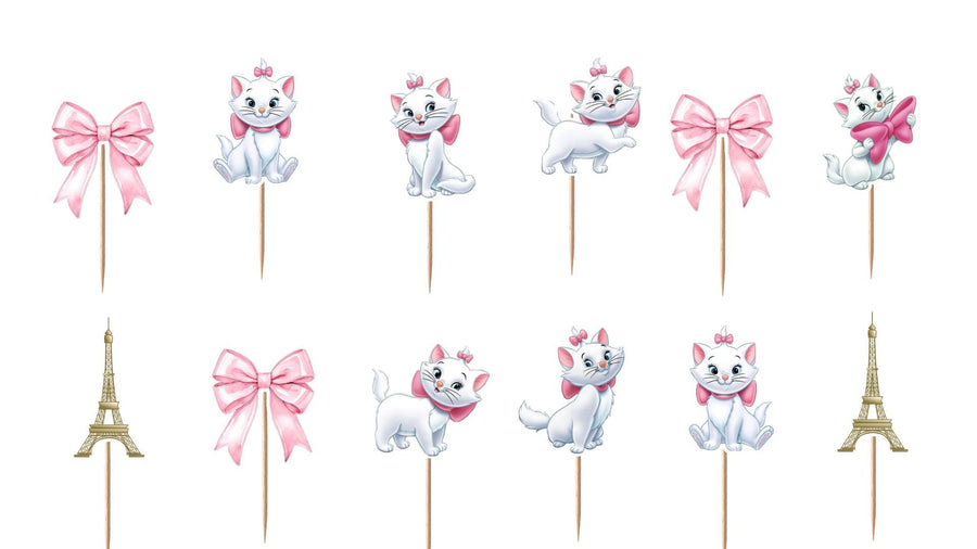 Astrocats Marie Cupcake Toppers 12pc, 24pc, 36pc