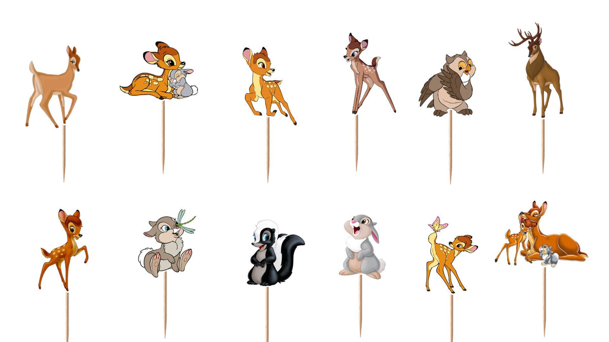 Bambi Cupcake Toppers 12pc, 24pc, 36pc