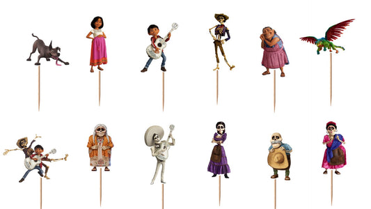 Coco Cupcake Toppers 12pc, 24pc, 36pc