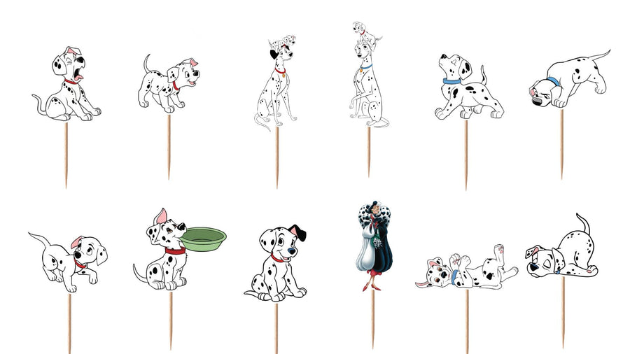 101 Dalmatians Cupcake Toppers 12pc, 24pc, 36pc