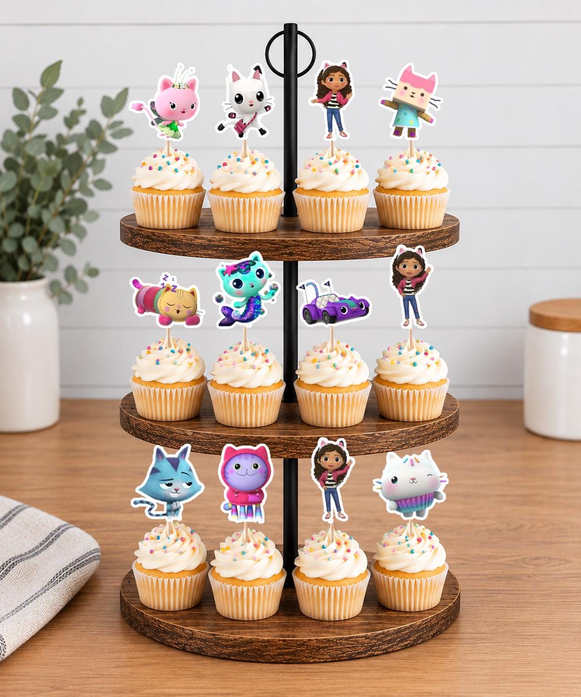 Gabby's Dollhouse Cupcake Toppers 12pc, 24pc, 36pc