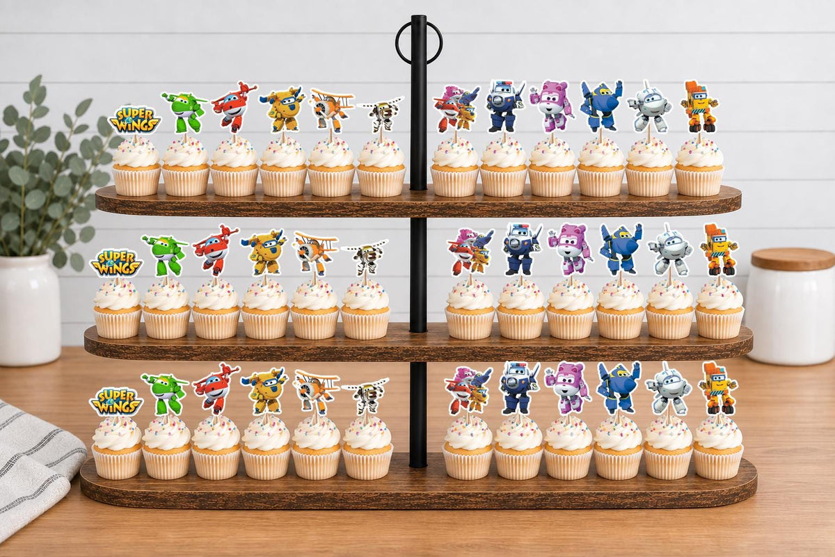 Super Wings Cupcake Toppers 12pc, 24pc, 36pc
