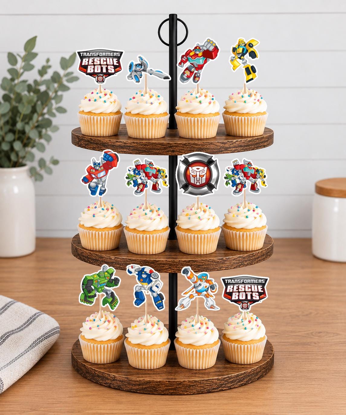 Rescue Bots Cupcake Toppers 12pc, 24pc, 36pc