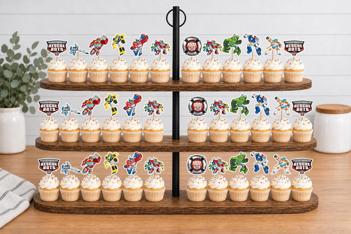 Rescue Bots Cupcake Toppers 12pc, 24pc, 36pc