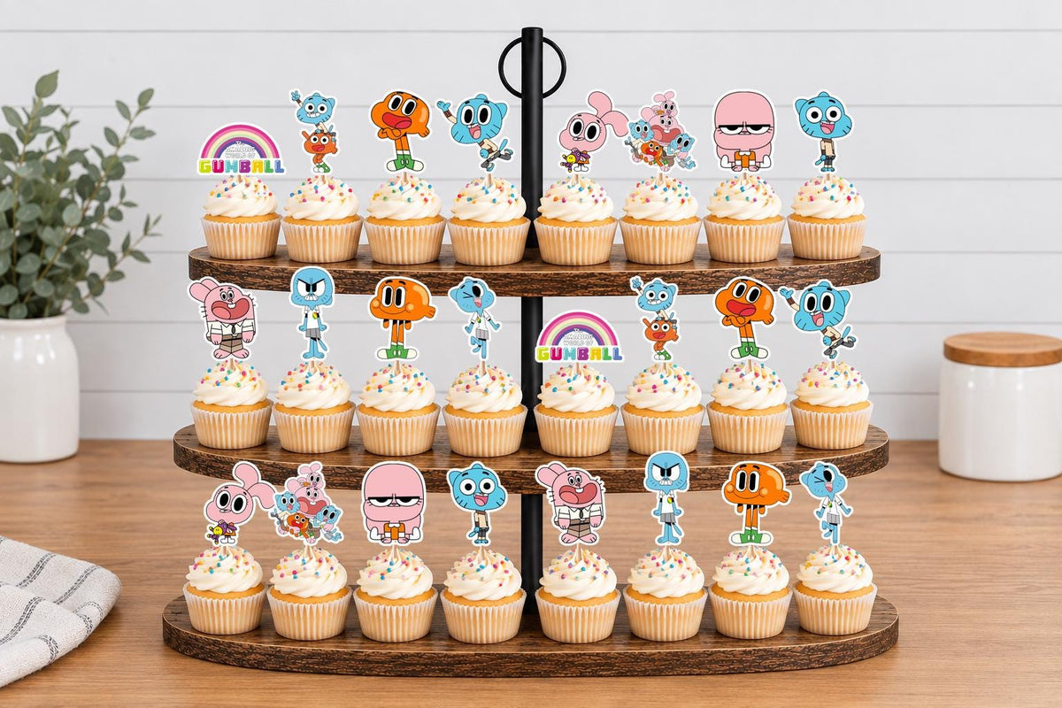Amazing World of Gumball Cupcake Toppers 12pc, 24pc, 36pc