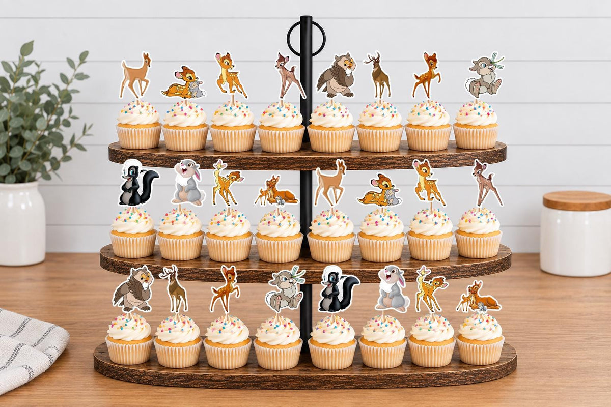 Bambi Cupcake Toppers 12pc, 24pc, 36pc