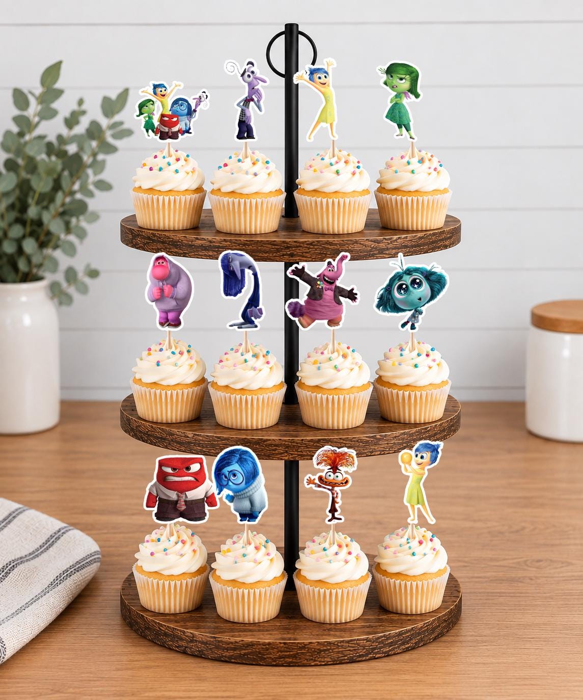 Inside Out Cupcake Toppers 12pc, 24pc, 36pc