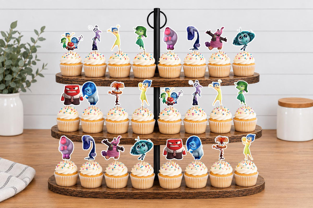 Inside Out Cupcake Toppers 12pc, 24pc, 36pc