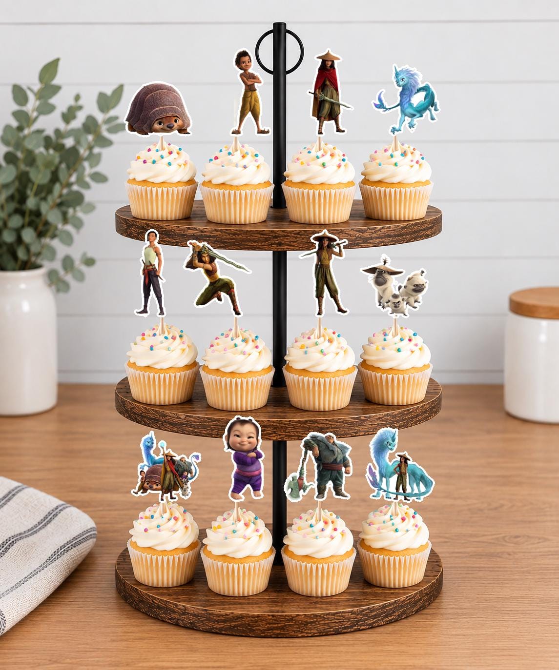 Raya and the Last Dragon Cupcake Toppers 12pc, 24pc, 36pc