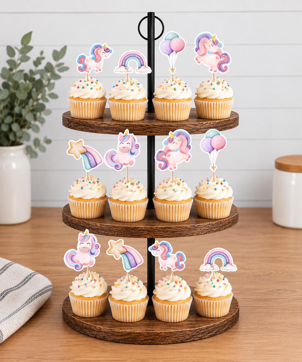 Unicorn Cupcake Toppers 12pc, 24pc, 36pc