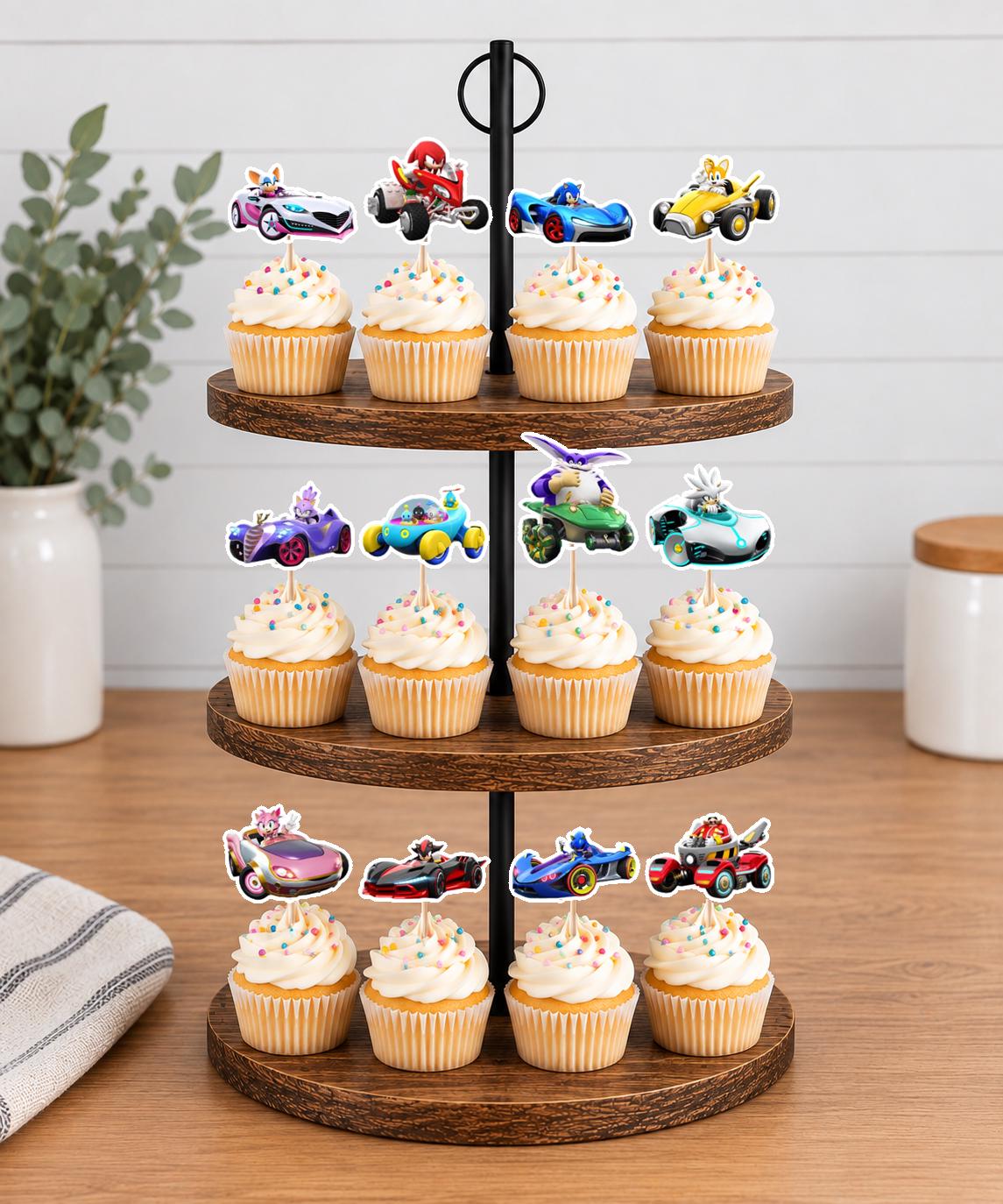 Sonic Racing Crossworlds Cupcake Toppers 12pc, 24pc, 36pc