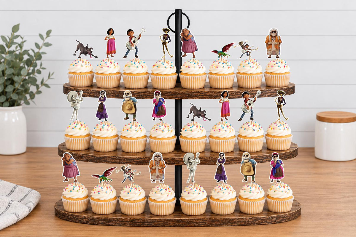 Coco Cupcake Toppers 12pc, 24pc, 36pc