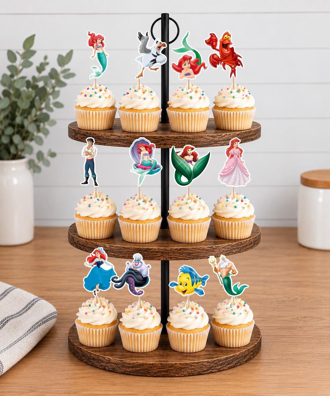 The Little Mermaid Cupcake Toppers 12pc, 24pc, 36pc