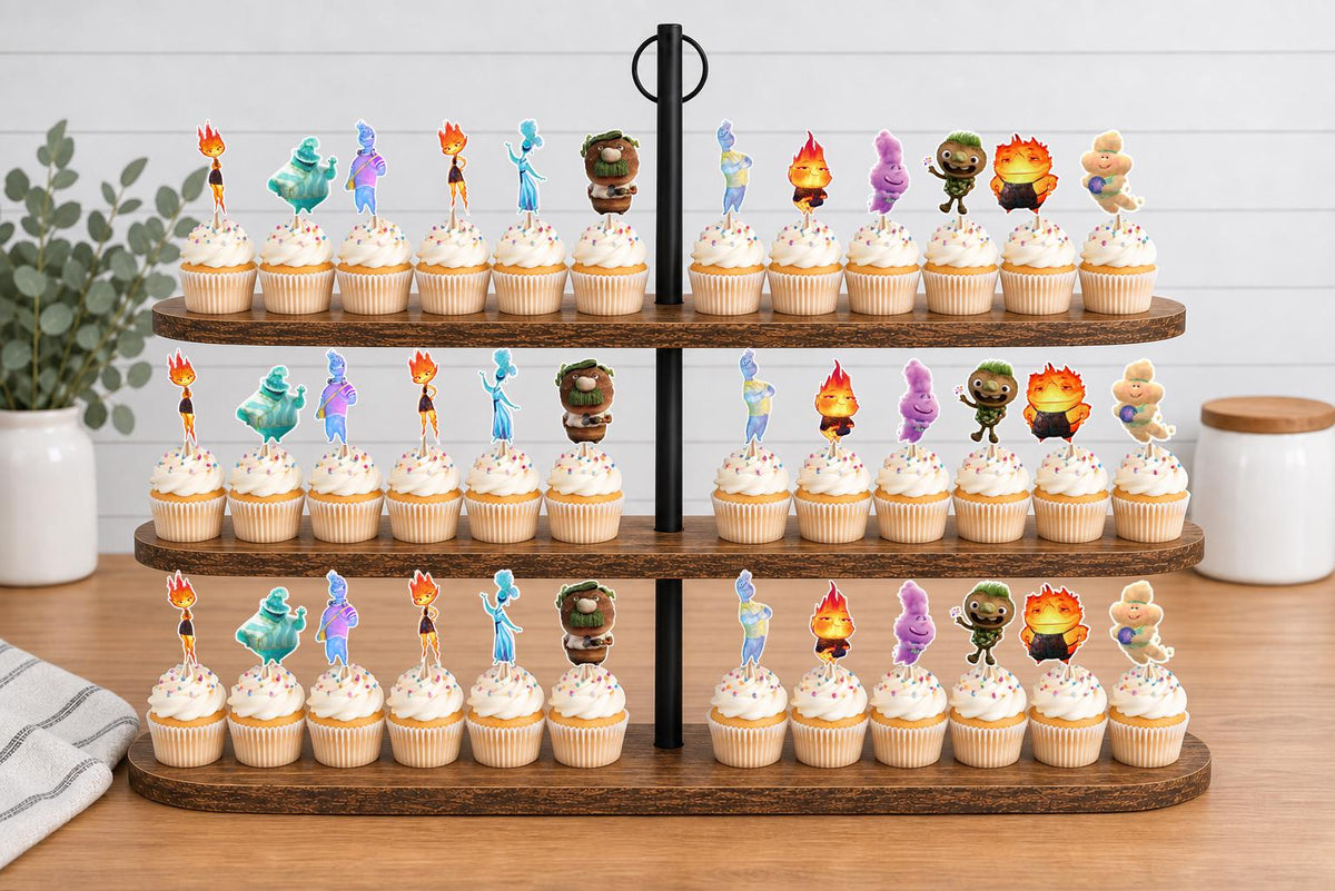Elemental Cupcake Toppers 12pc, 24pc, 36pc