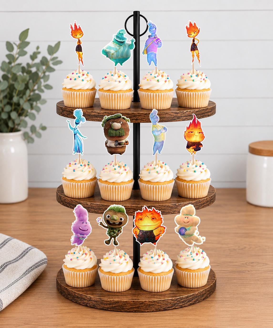 Elemental Cupcake Toppers 12pc, 24pc, 36pc