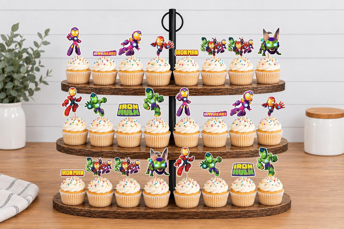 Iron Man and His Awesome Friends Cupcake Toppers 12pc, 24pc, 36pc