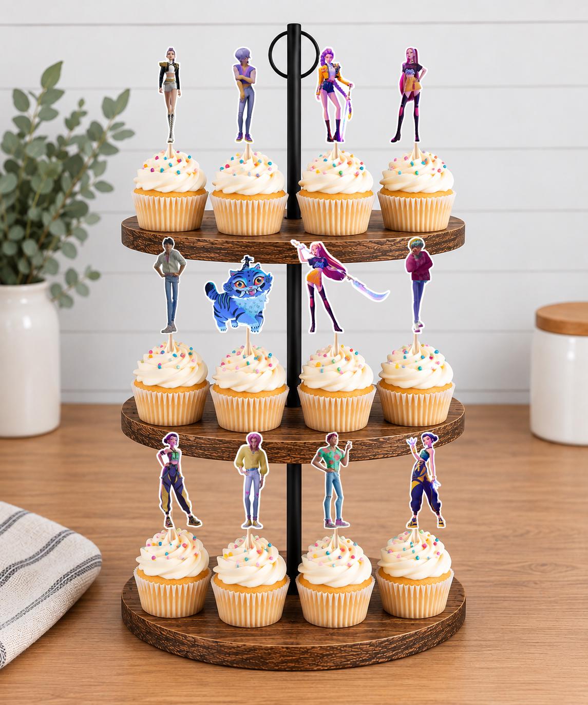 Kpop Demon Hunters Cupcake Toppers 12pc, 24pc, 36pc
