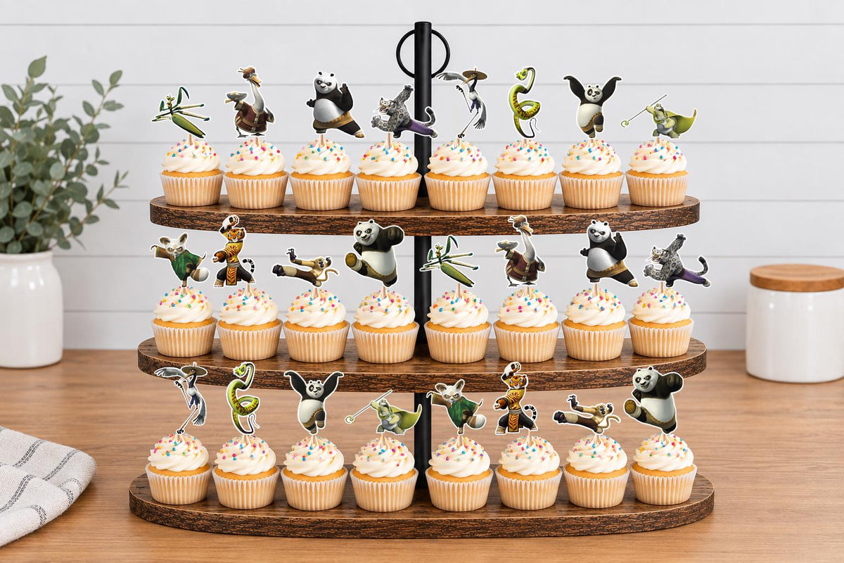 Kung Fu Panda Cupcake Toppers 12pc, 24pc, 36pc