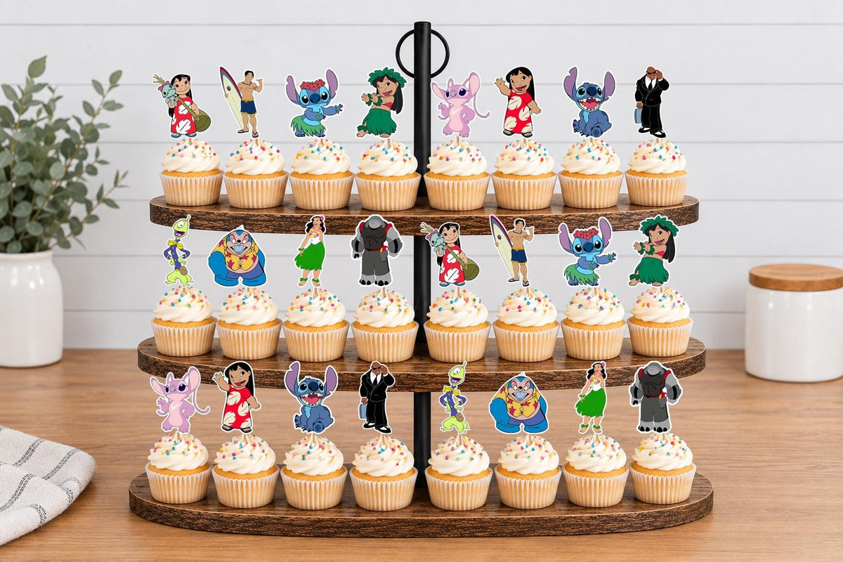 Lilo & Stitch Cupcake Toppers 12pc, 24pc, 36pc
